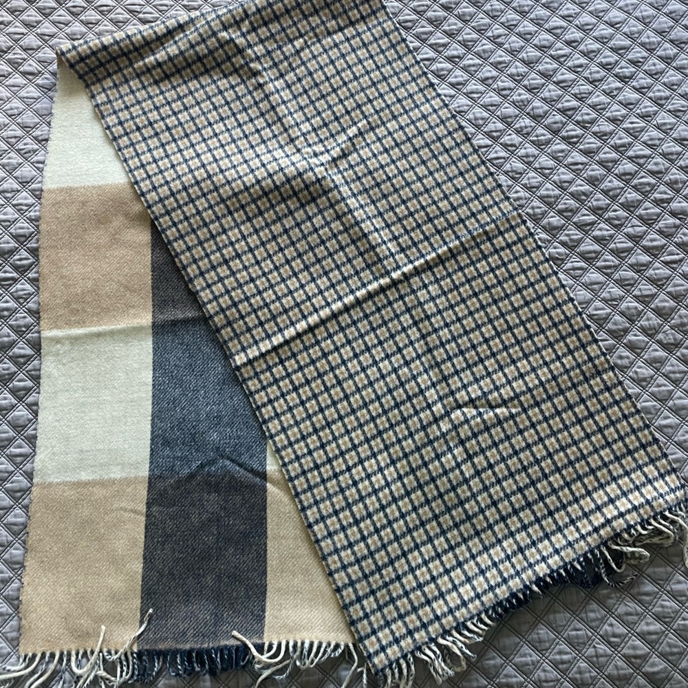 Club Monaco Checkered Wool Scarf